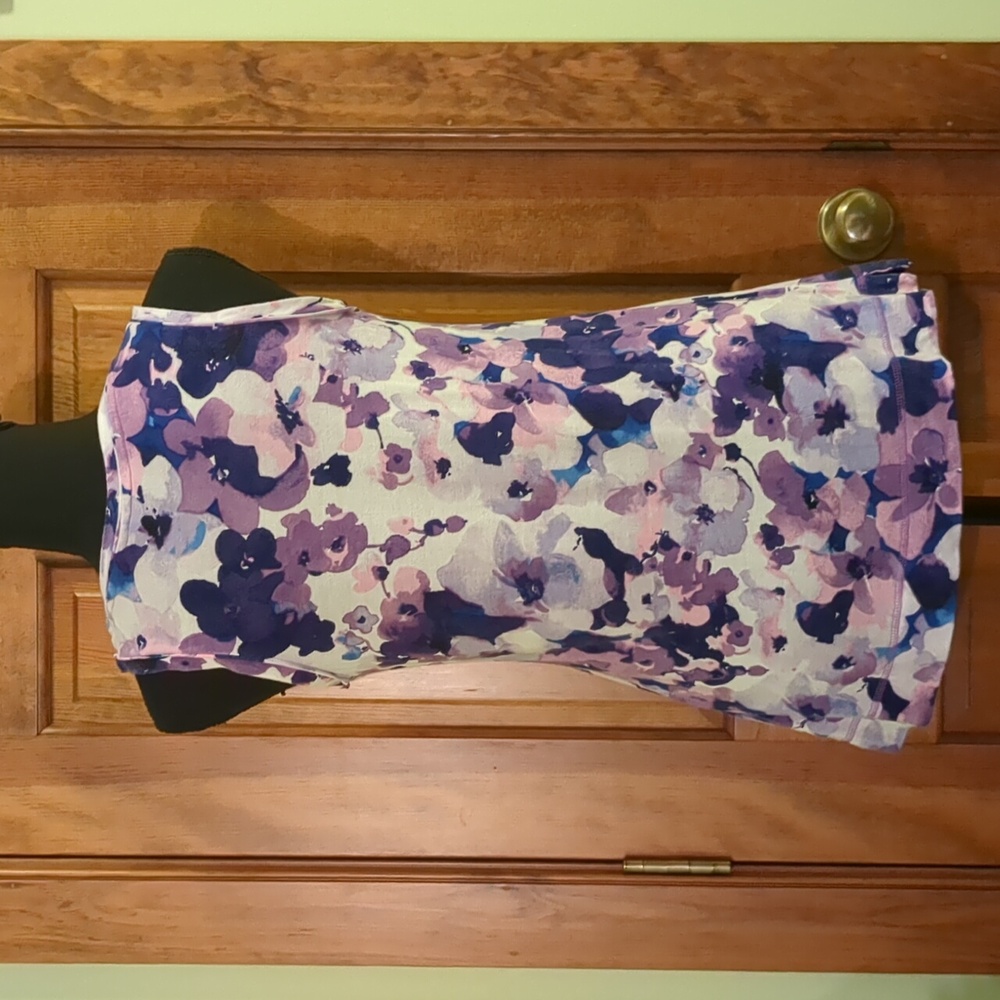 Simply Vera Vera Wang Floral Tank Top - Purple and Pink - Picture 4 of 10